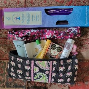 Self Care Cosmetic Bundle Vera Bradley Bag Benefit Burts Bees Incense Holder etc